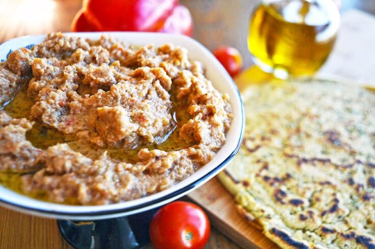 Middle-eastern inspired aubergine dip