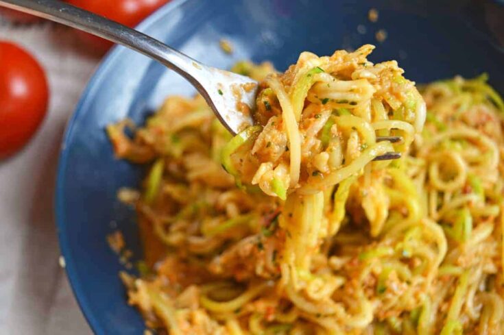 Sicilian Pesto Courgetti in 10 minutes