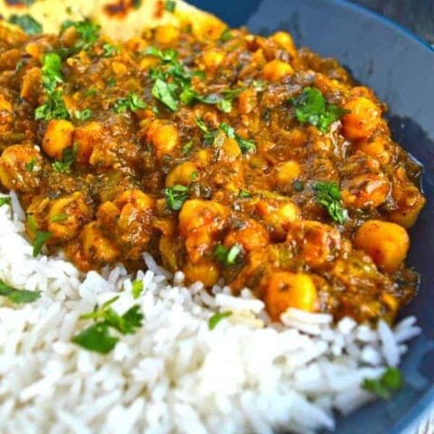 Chickpea Spinach Curry (Chana Palak Masala)-image