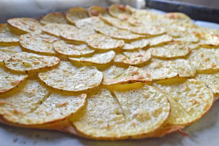 Potato Pizza with Rosemary & Garlic The Fiery Vegetarian