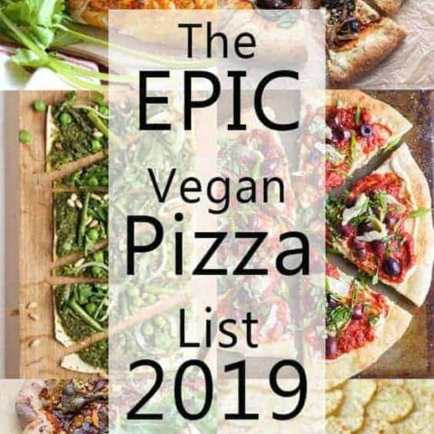 The epic vegan pizza list 2019 pin image