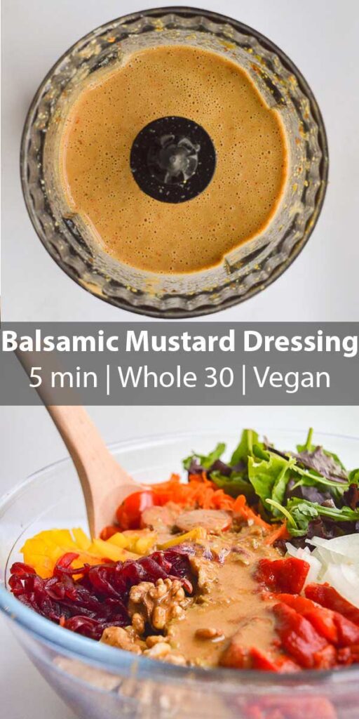 Pin f or balsamic mustard dressing