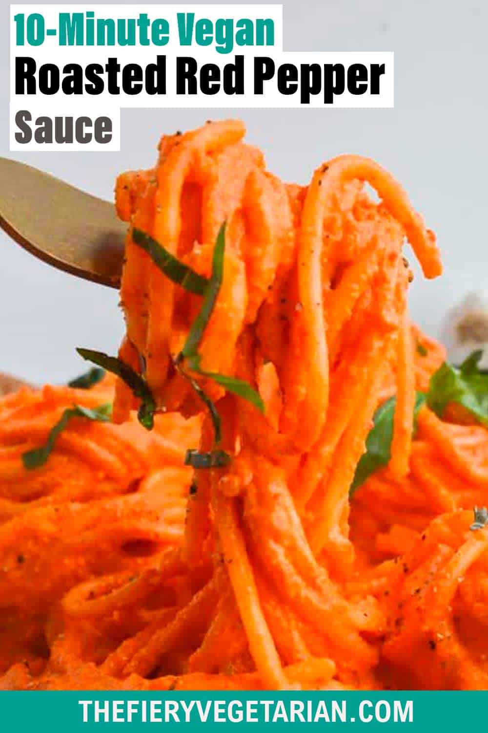 10Minute Vegan Roasted Red Pepper Sauce The Fiery Vegetarian