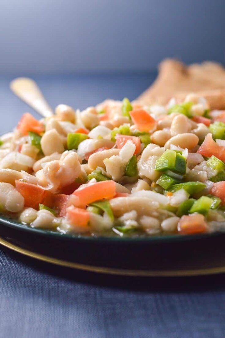 Easy Mediterranean White Bean Salad The Fiery Vegetarian