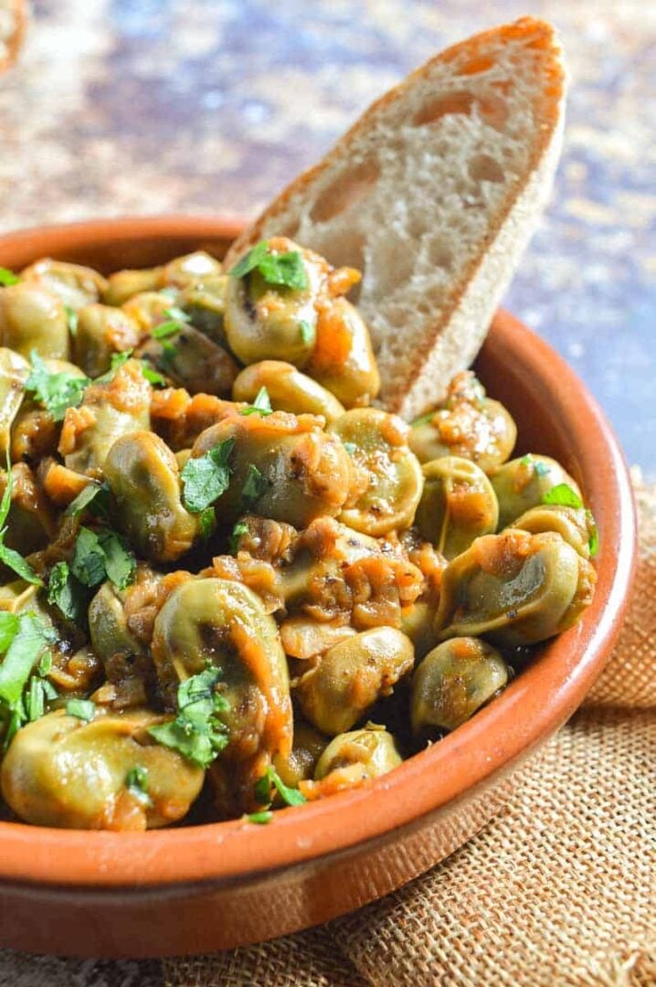 Spanish Fava Beans Recipe The Fiery Vegetarian