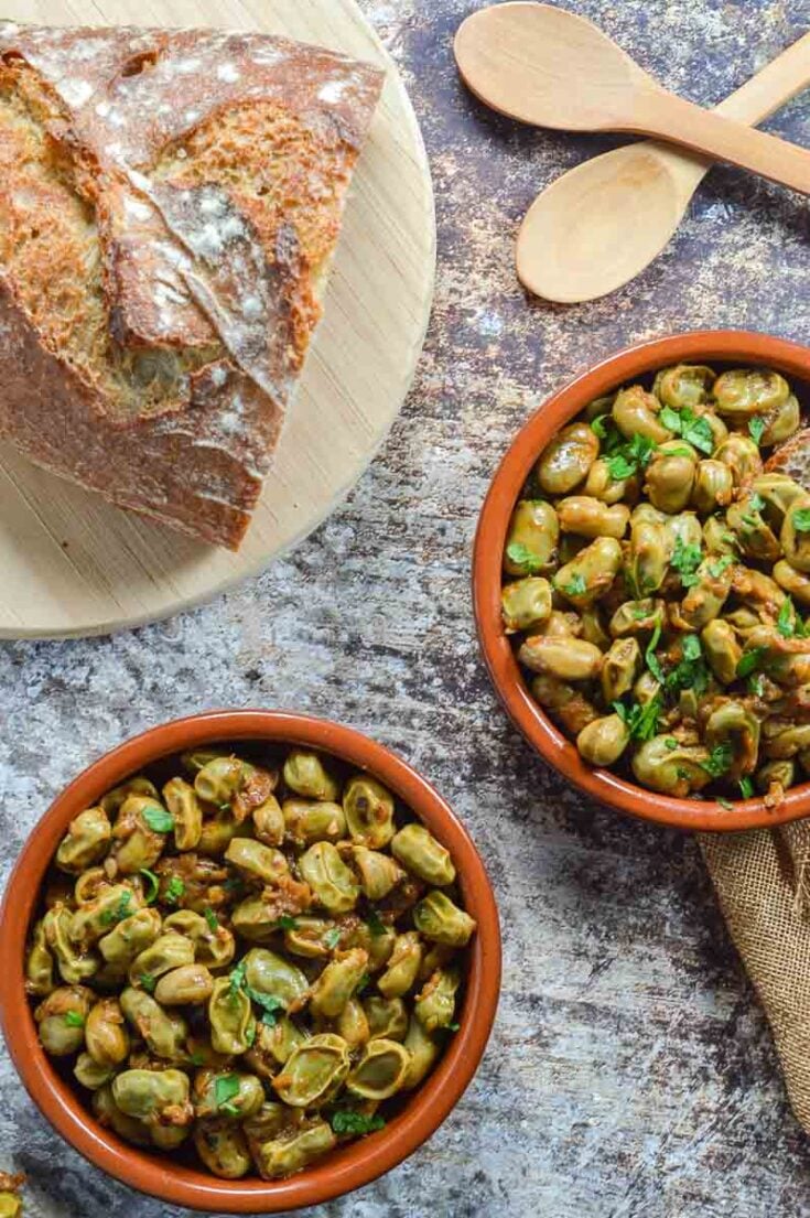 Spanish Fava Beans Recipe The Fiery Vegetarian