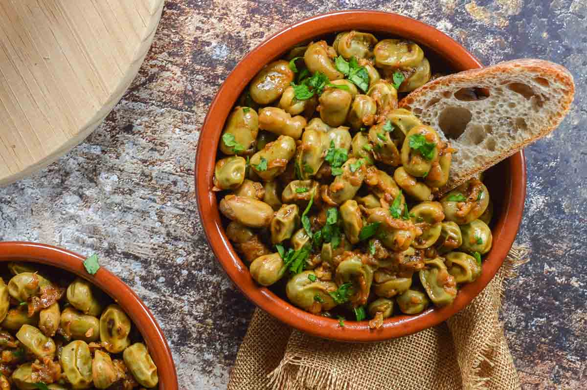 Easy Vegan Tapa (Broad Beans) The Fiery Vegetarian