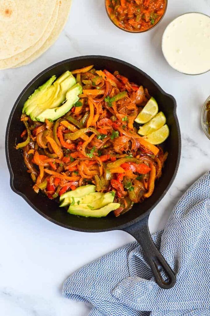 15minute Fajita Veggies Recipe The Fiery Vegetarian