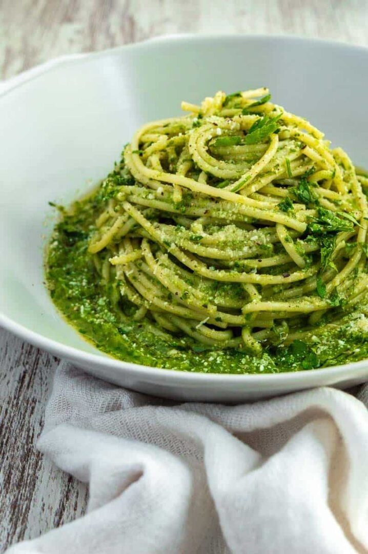 Fresh Green Sauce for Pasta The Fiery Vegetarian