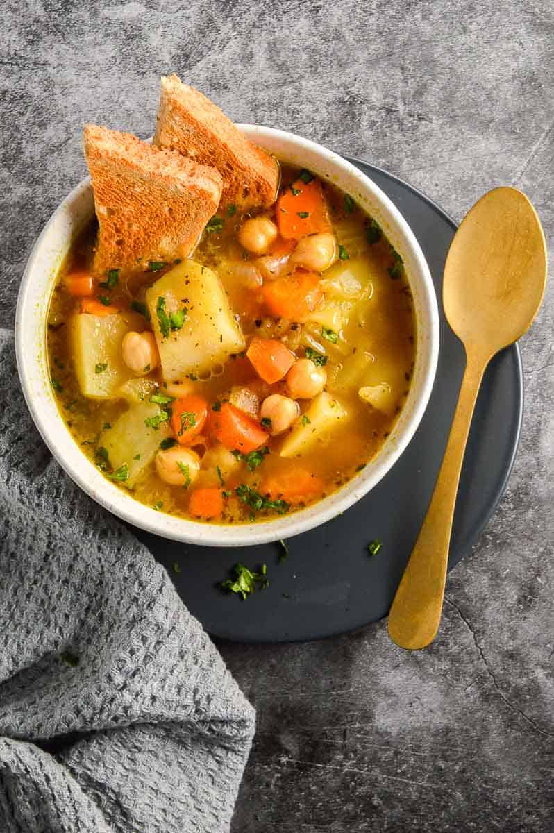 Hearty Vegan Potato Stew with Chickpeas The Fiery Vegetarian