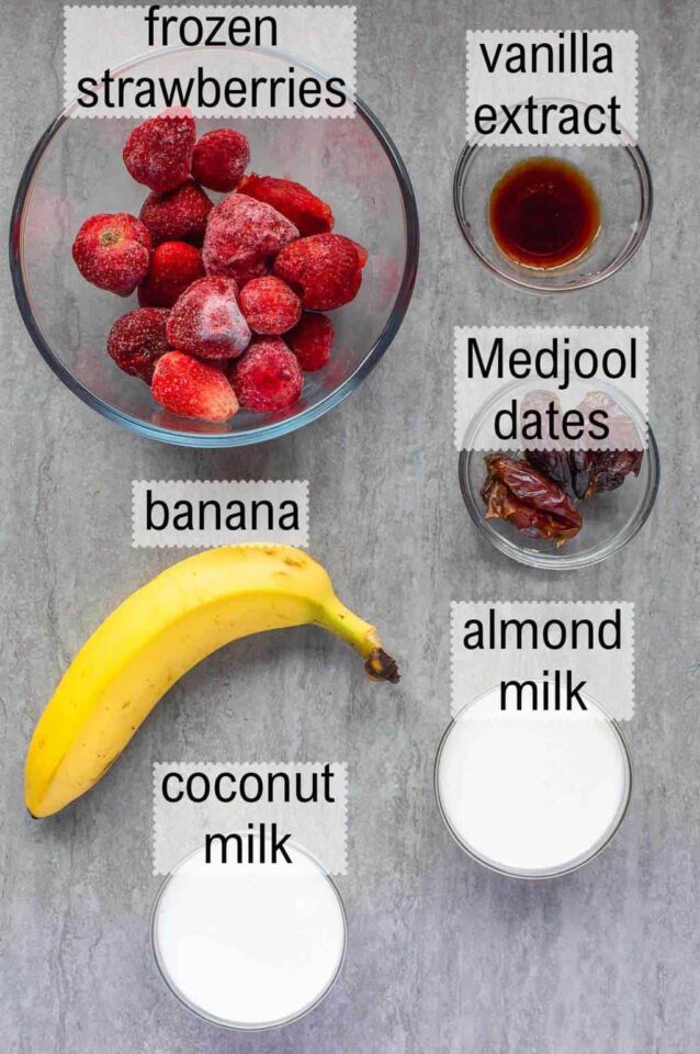 Creamy Vegan Strawberry Banana Smoothie - The Fiery Vegetarian