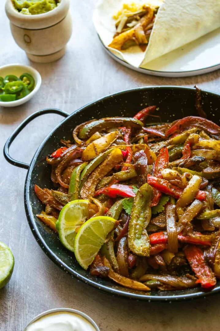 15minute Fajita Veggies Recipe The Fiery Vegetarian