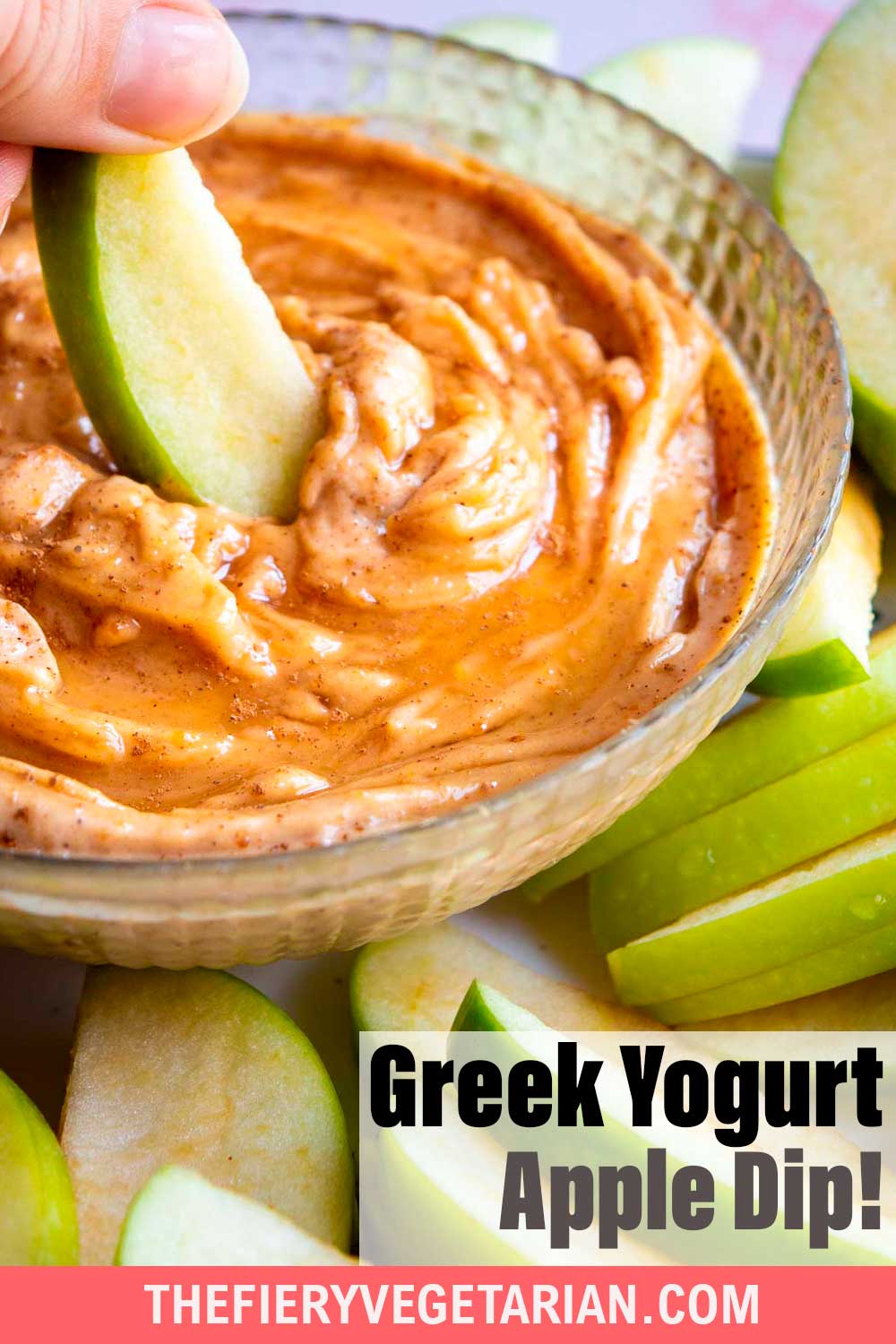 Easy Greek Yogurt Apple Dip The Fiery Vegetarian