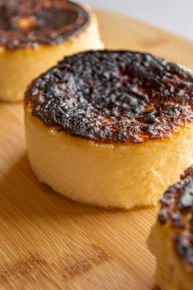 Easy Mini Basque Cheesecake The Fiery Vegetarian
