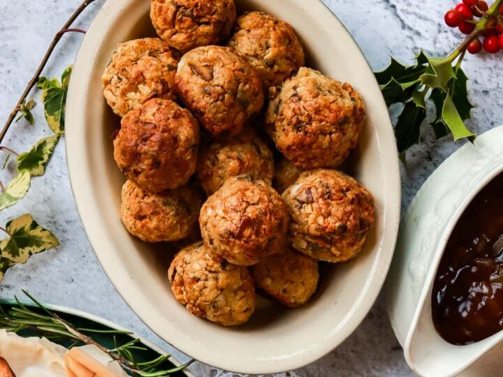 Image for Vegan Christmas Tempeh 'Sausage' Stuffing Balls