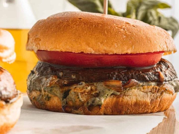 Image for Vegan Portobello Burger with Pesto Mayonnaise