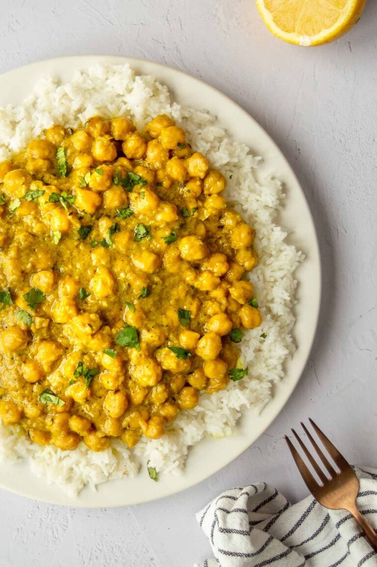 Creamy Coconut Chickpea Curry - The Fiery Vegetarian
