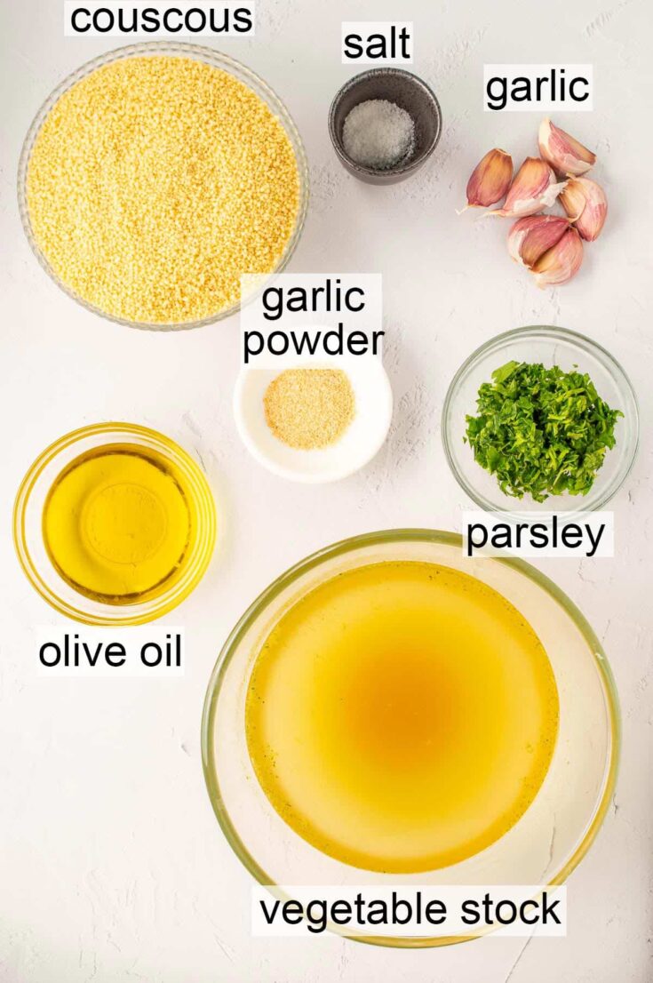 Easy Garlic Couscous The Fiery Vegetarian