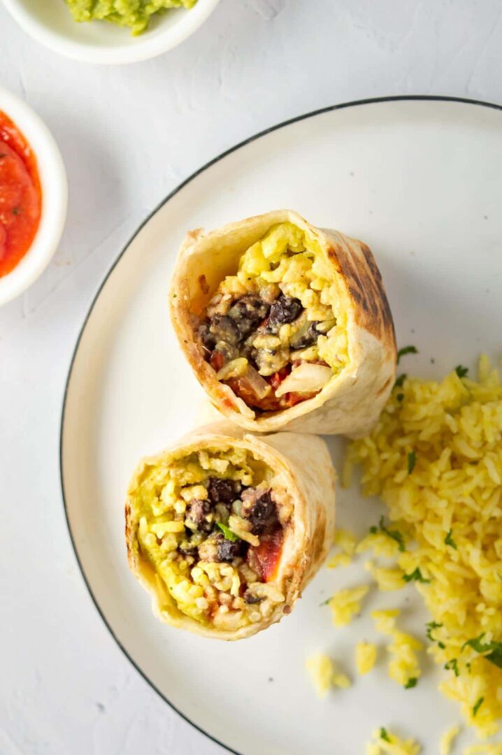 Easy Guacamole Burrito The Fiery Vegetarian