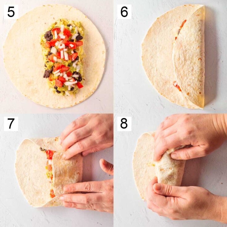 Easy Guacamole Burrito The Fiery Vegetarian