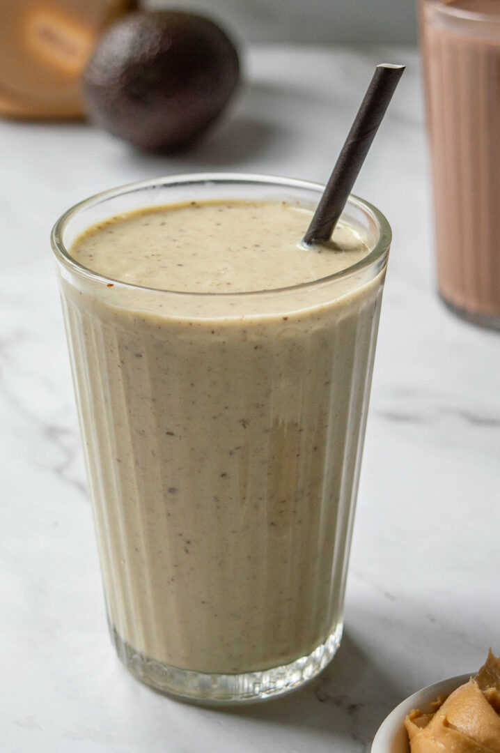 Easy Peanut Butter Avocado Smoothie The Fiery Vegetarian