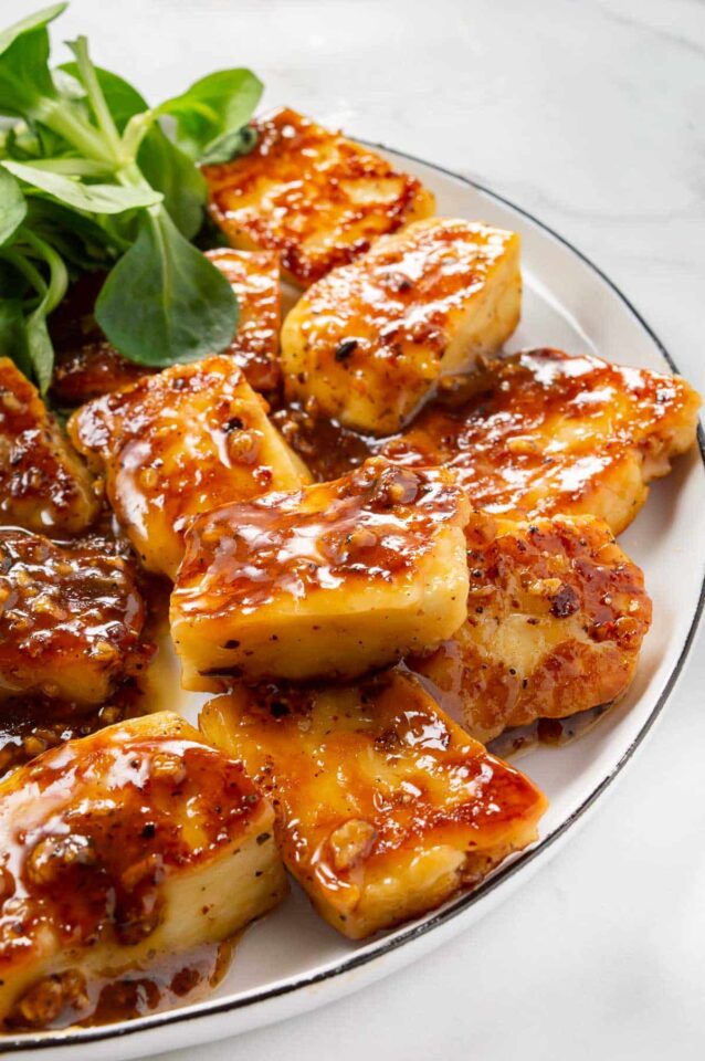 Easy Honey Halloumi The Fiery Vegetarian