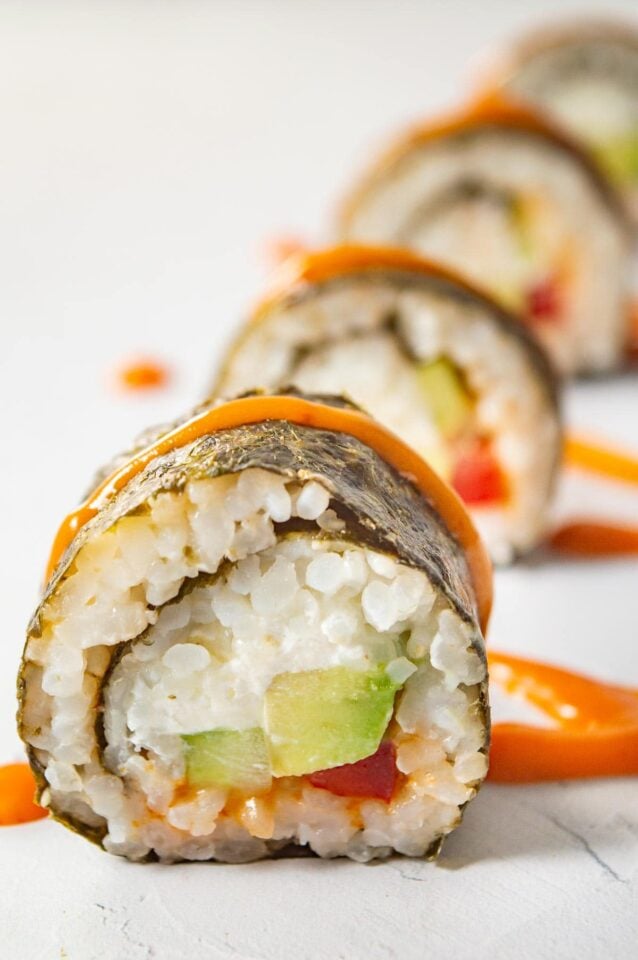 Easy Vegetarian Sushi - The Fiery Vegetarian