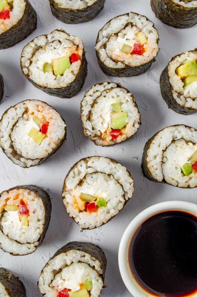 Easy Vegetarian Sushi - The Fiery Vegetarian